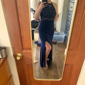 Navy Bridesmaid/Prom/ Evening Dress- Size 5/6